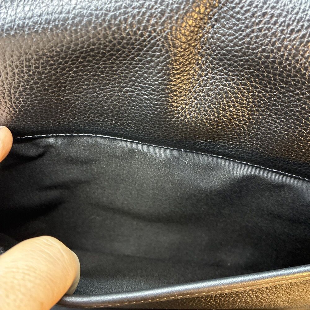 COACH Sprint Leather Messenger Bag Crossbody Bag Black F2444 CL952 - Picture 10 of 16